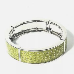 NWT $58 Lia Sophia QUENCH Lime Green Stretch Bracelet